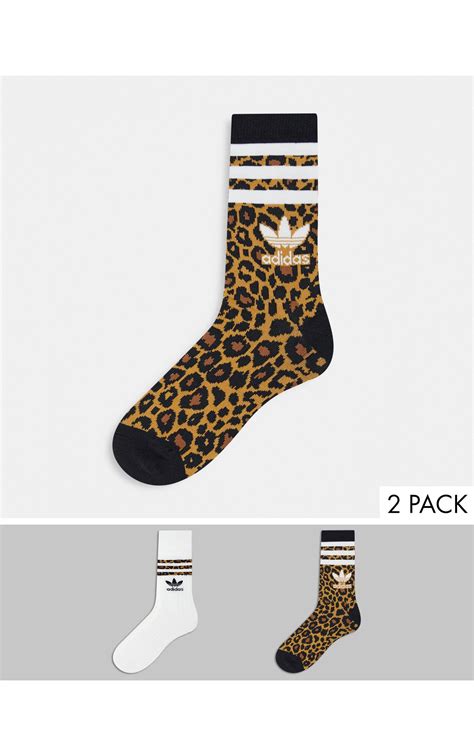 adidas leopard sokken|adidas Originals Leopard Luxe 2 pack socks .